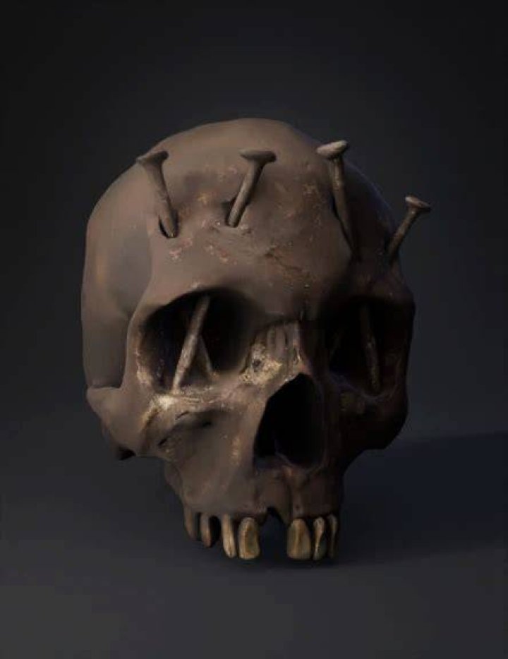 Hammered Nails In SKull